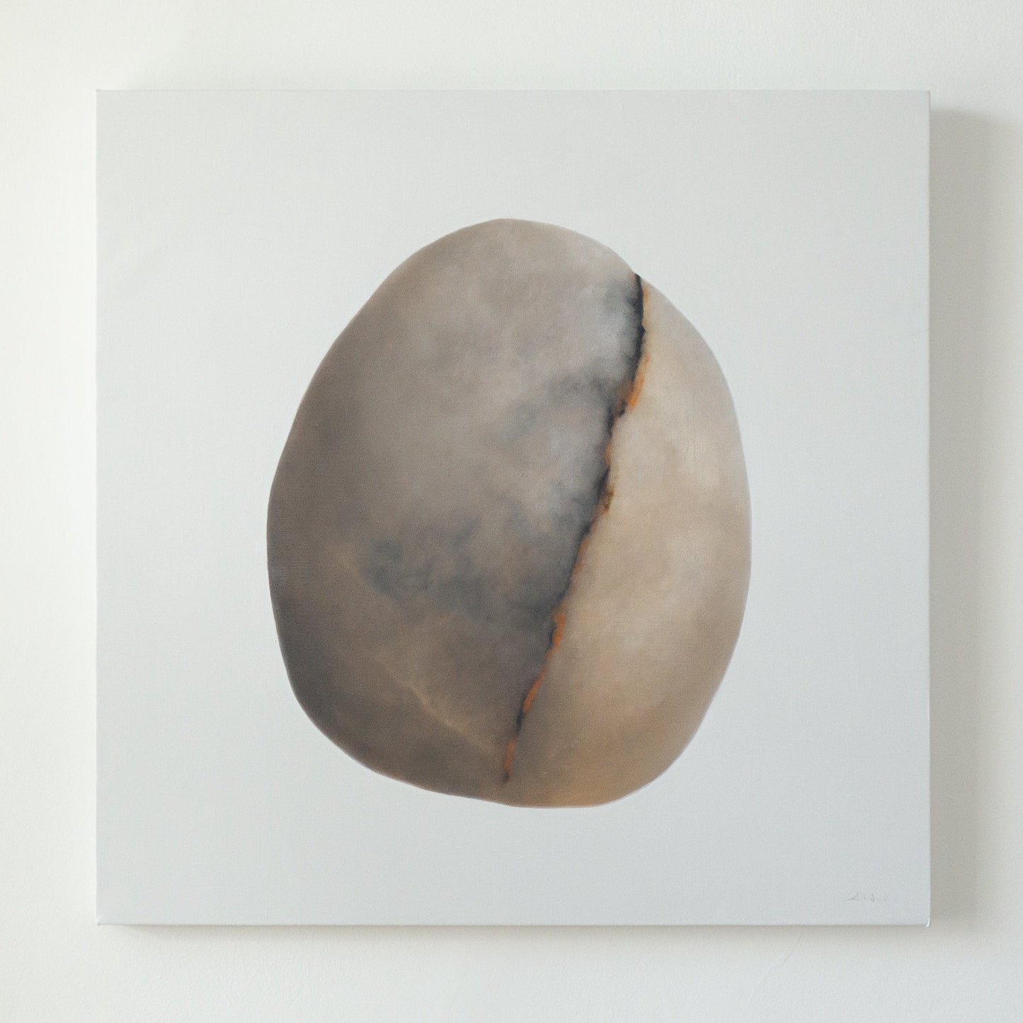 'Amber Cracked Stone', 24" x 24"