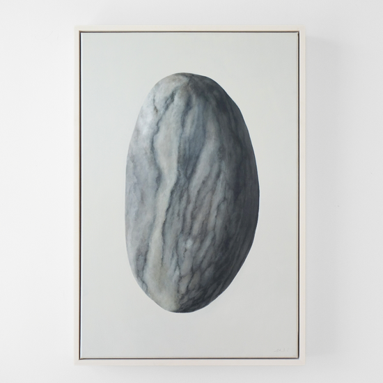 Load image into Gallery viewer, Grey &amp;amp; Green Striped Stone

