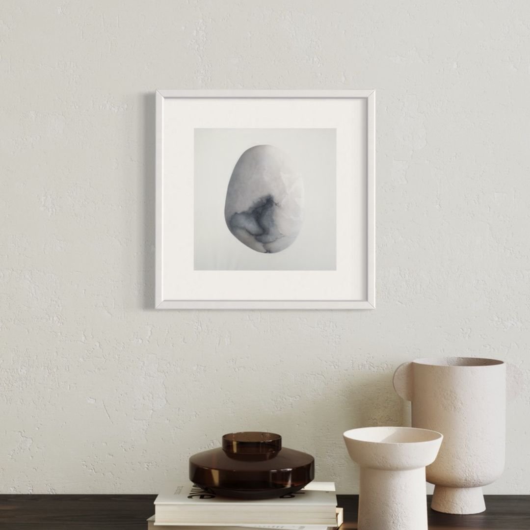 Slate Blue Cracked Stone Limited Edition Print