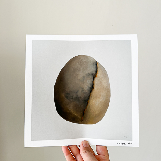 Amber Cracked Stone Limited Edition Print