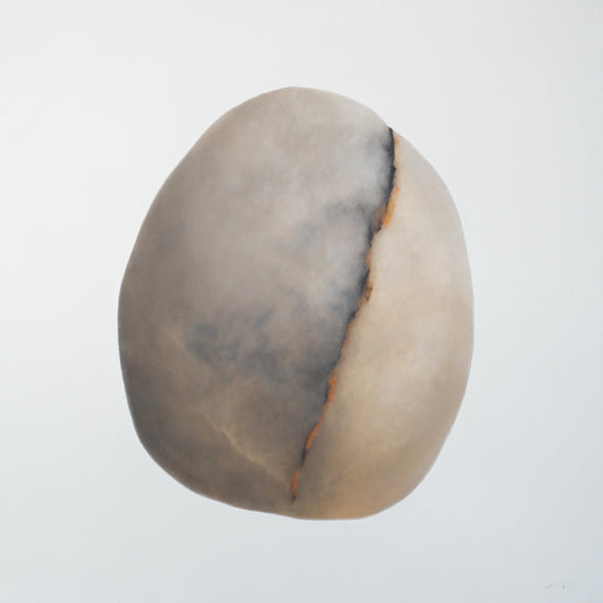 'Amber Cracked Stone', 24" x 24"